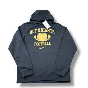 NWT Nike UCF Knights Football Team-Issued Club Fleece Black Hoodie Mens Sz S